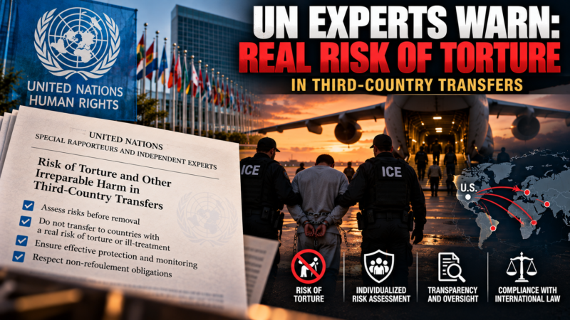 UN Experts Urge Torture-Risk Assessment Before Any Transfer to a Third Country