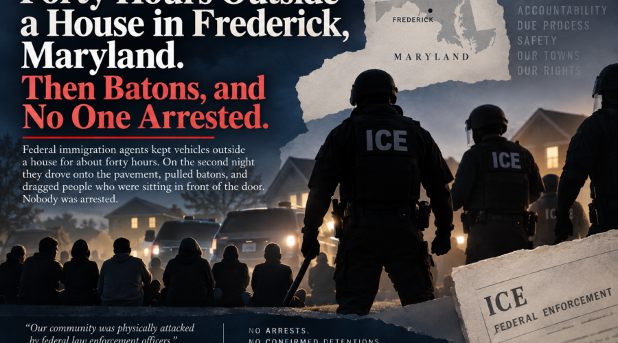 Forty Hours Outside a House in Frederick, Maryland. Then Batons, and No One Arrested.