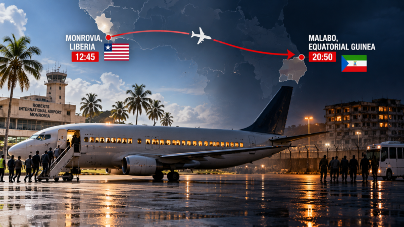 The Plane Landed in Monrovia at 12:45. By Evening It Was in Malabo.