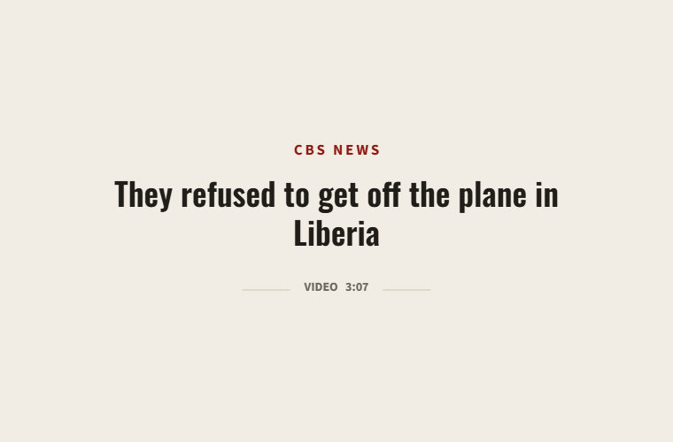 They Refused to Leave the Plane in Liberia. Reuters Has Now Said Where They Went.